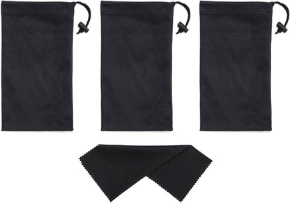 Premium Quality Microfiber Sunglasses Pouch with Spring Fastener