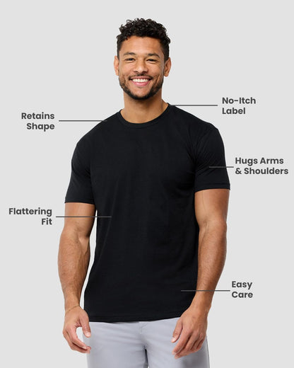 Mens T Shirt - Short Sleeve Crew Neck Soft Fitted Tees S - 4XL Fresh Classic Tshirts